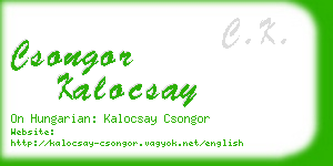 csongor kalocsay business card